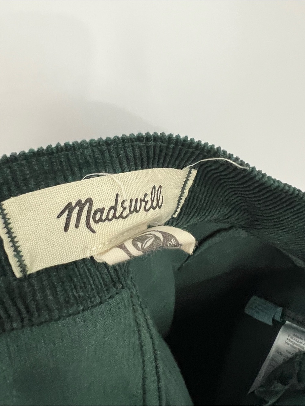 Madewell the Emmett Dark Green Corduroy Wide Leg Pants - Picture 11 of 14